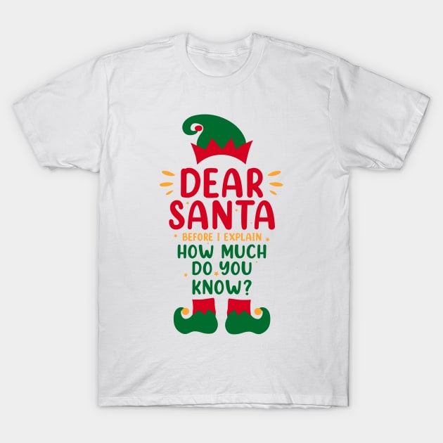 Dear Santa I Can Explain Funny Christmas Pajama Adults Kids T-Shirt by _So who go sayit_